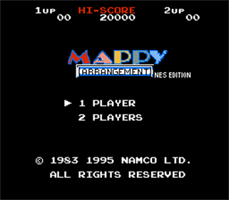 Mappy Arrangement: NES Edition - Screenshot - Game Title (null) - 256x224