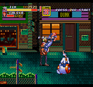 Earthworm Jim in Streets of Rage 2 - Screenshot - Gameplay (World) - 256x240