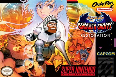 Super Ghouls 'n Ghosts Restoration - Fanart - Box - Front (null) - 1417x945