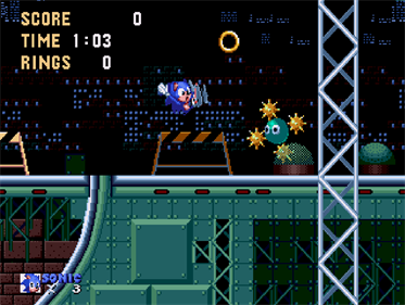 Teen Sonic in Sonic 1 - Screenshot - Gameplay (World) - 1019x767