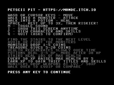 PETSCII Pit - Screenshot - Game Title (null) - 677x505