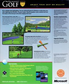 Microsoft Golf: Version 3.0 - Box - Back (North America) - 658x800