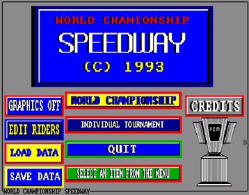 World Championship Speedway - Screenshot - Game Select (null) - 652x511
