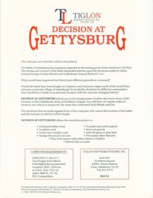 Decision at Gettysburg - Box - Back (North America) - 687x889