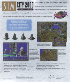SimCity 2000: Special Edition - Box - Back (North America) - 683x800