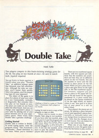 Double Take (COMPUTE! Publications) - Advertisement Flyer - Front (North America) - 202x280