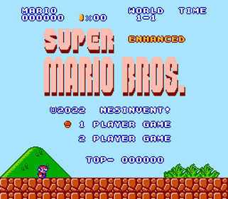 Super Mario Bros. Enhanced - Screenshot - Game Title (World) - 256x224
