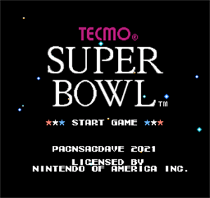 Super Tecmo Bowl 2021: Covid Edition - Screenshot - Game Title (World) - 256x240