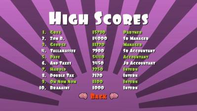 Zombie Accountant - Screenshot - High Scores (World) - 1000x562