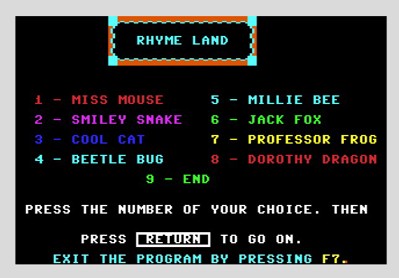 Rhyme Land - Screenshot - Game Select (null) - 644x449