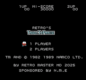 Retro's Trouble In Paradise - Screenshot - Game Title (World) - 256x240