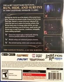 Clock Tower Rewind  - Box - Back (North America) - 1127x1438