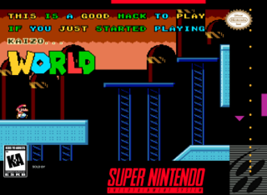 This is a Good Hack to Play if You Just Started Playing Kaizo... World - Fanart - Box - Front (North America) - 320x234