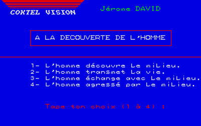 A la decouverte de l'homme - Screenshot - Game Title (null) - 320x200