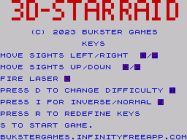 3D-Star Raid - Screenshot - Game Title (null) - 1024x768