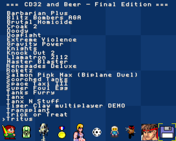 CD32 & Beer - Screenshot - Game Select (null) - 640x512