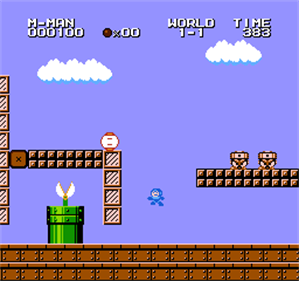 Megaman in SMB1 - Screenshot - Gameplay (null) - 256x240