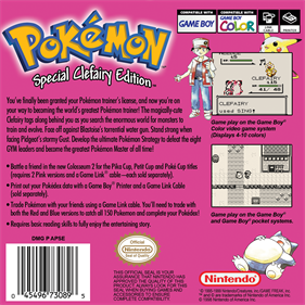 Pokémon Pink Version: Special Clefairy Edition - Box - Back (World) - 1476x1476