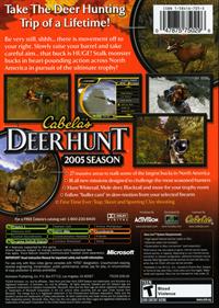 Cabela's Deer Hunt: 2005 Season - Box - Back (North America) - 1536x2156