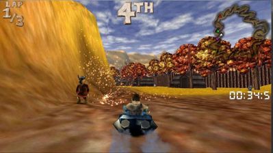 Cro-Mag Rally Extreme! - Screenshot - Gameplay (World) - 1000x562