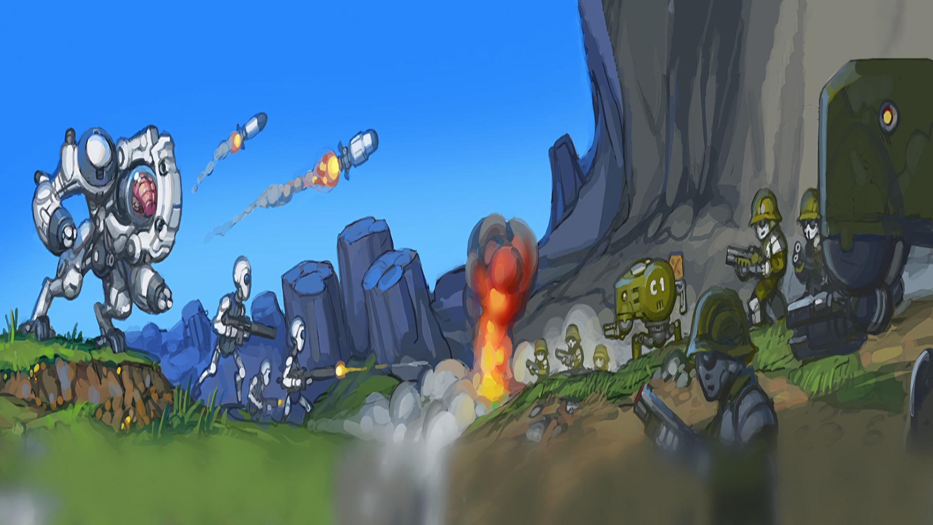 Illustration of Cortex Command Community Project