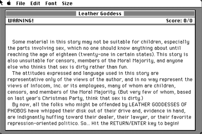 Leather Goddesses of Phobos - Screenshot - Gameplay (null) - 512x342