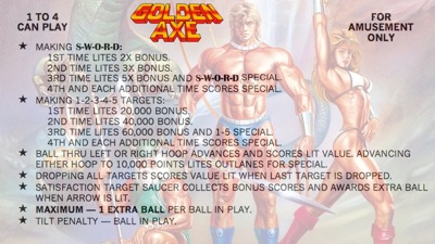 Golden Axe - Arcade - Controls Information (null) - 1280x720