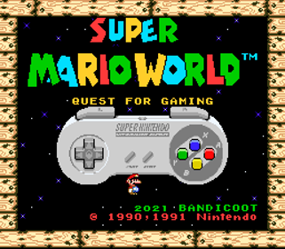 Super Mario World: Quest for Gaming - Screenshot - Game Title (World) - 256x224