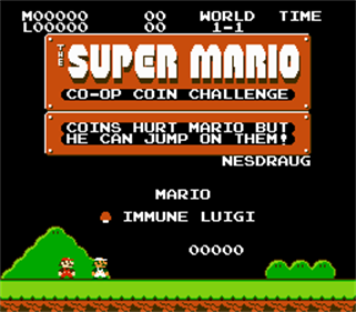 Super Mario Co-Op Coin Challenge - Screenshot - Game Title (null) - 256x224