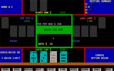 Amarillo Slim's Real Poker: 5 Card Stud - Screenshot - Gameplay (null) - 640x400