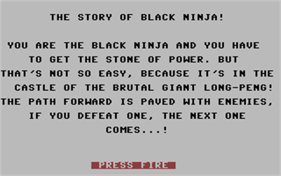 Black Ninja - Screenshot - Game Title (null) - 320x200