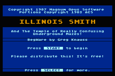 Illinois Smith - Screenshot - Game Title (North America) - 336x224