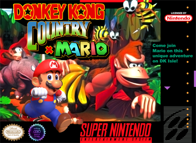DKC X Mario - Fanart - Box - Front (United States) - 1050x767