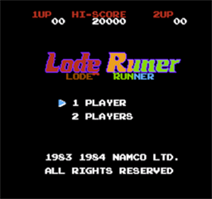 Lode Runner Mappy - Screenshot - Game Title (null) - 256x240