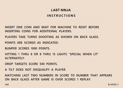The Last Ninja - Arcade - Controls Information (null) - 1206x858