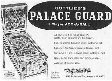 Palace Guard - Advertisement Flyer - Front (North America) - 1069x767