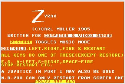 Zyrax - Screenshot - Game Title (null) - 610x414