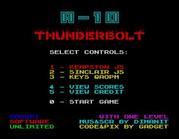 A-10 Thunderbolt - Screenshot - Game Select (null) - 576x448