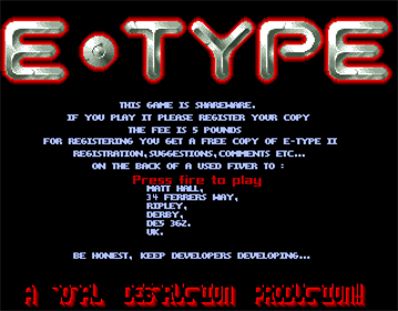 E-Type - Screenshot - Game Title (null) - 640x500