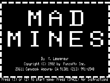Mad Mines - Screenshot - Game Title (North America) - 768x576