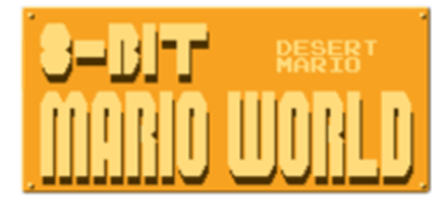 8-bit Mario World: Desert Mario - Clear Logo (null) - 212x105