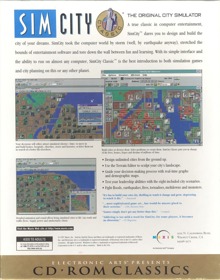 SimCity Classic - Box - Back (North America) - 773x985