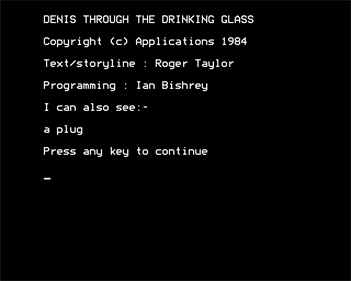 Denis Through the Drinking Glass - Screenshot - Game Title (null) - 640x512