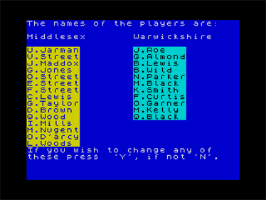 Cricket Captain (Allason Computing) - Screenshot - Gameplay (null) - 640x480