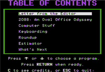 Microzine 15 - Screenshot - Game Select (null) - 1122x771