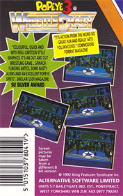 Popeye 3: WrestleCrazy - Box - Back (World) - 1012x1600