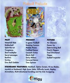 Pinball Prelude - Box - Back (World) - 800x950