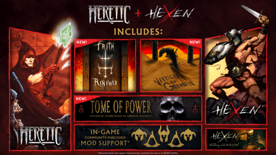 Heretic + Hexen - Advertisement Flyer - Front (World) - 1920x1080