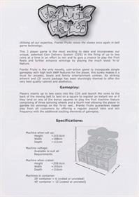 Frantic Fruits - Advertisement Flyer - Back (null) - 850x1198