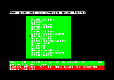 Cricket Captain (Allanson) - Screenshot - Game Select (Europe) - 384x272